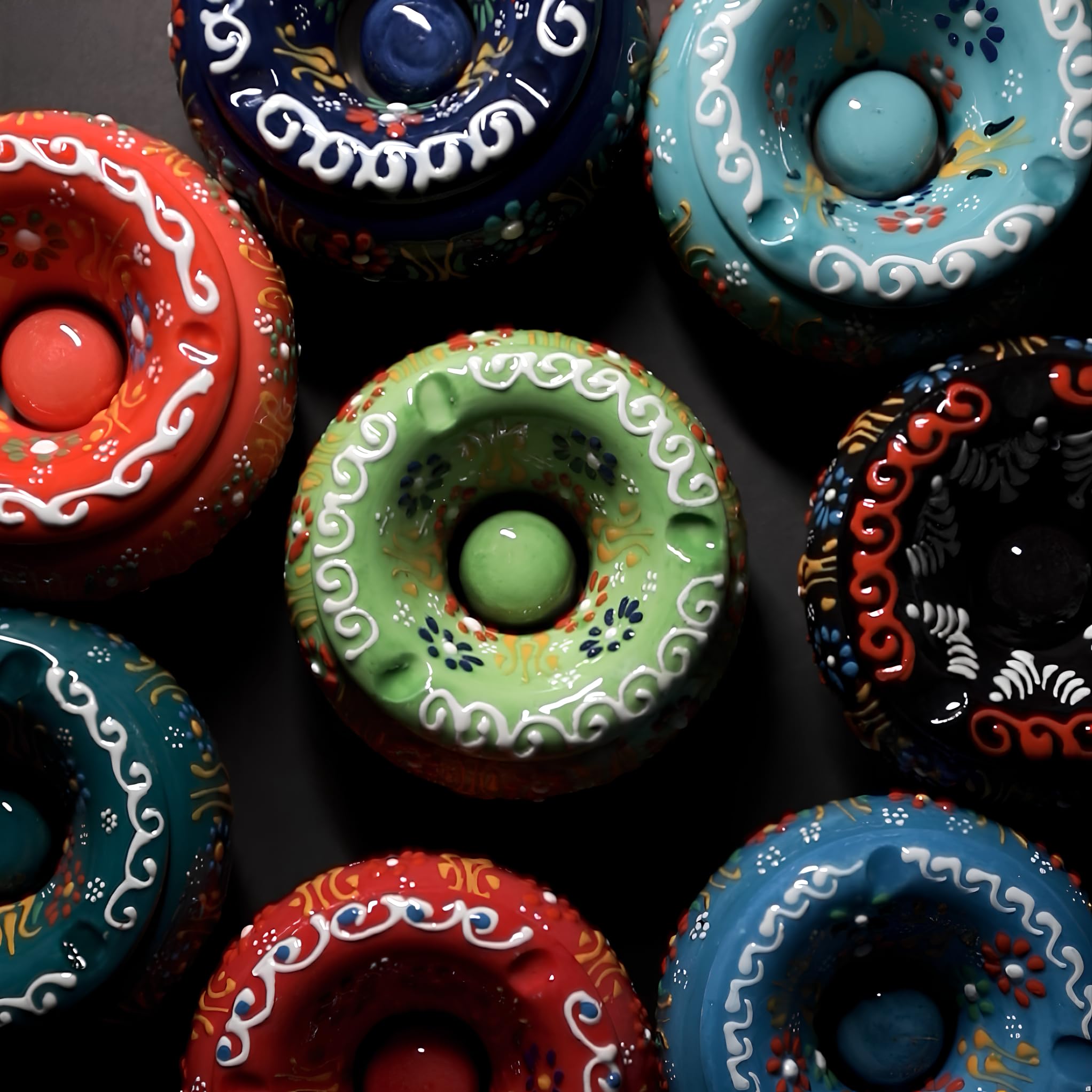 EVANILIFE vibrant-colors jar adds cheerful focal point to rooms.