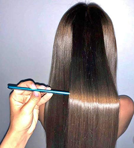 Finished Evans smoothing system on shiny, straight hair