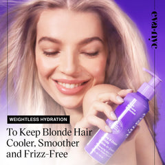 EVANYC Tone It Down application close up with violet pigments counteracting brass