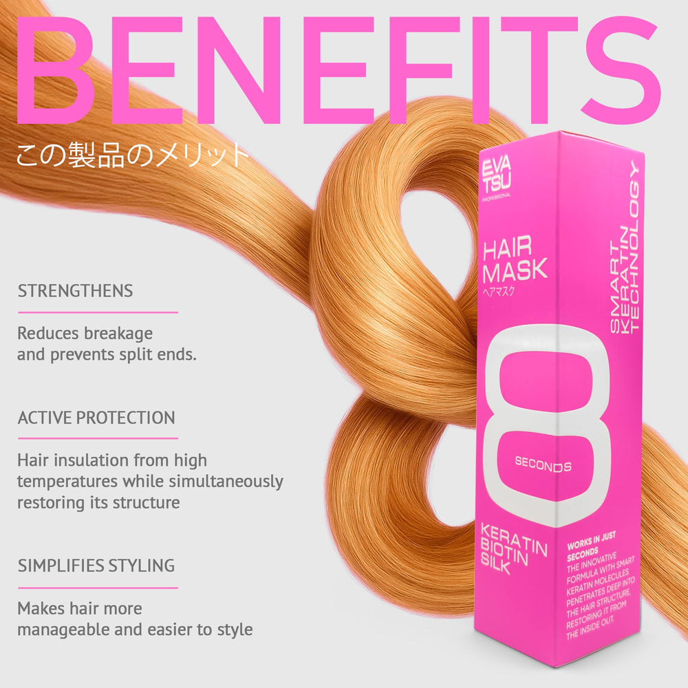 EVATSU provides light heat protection for styling without heaviness.