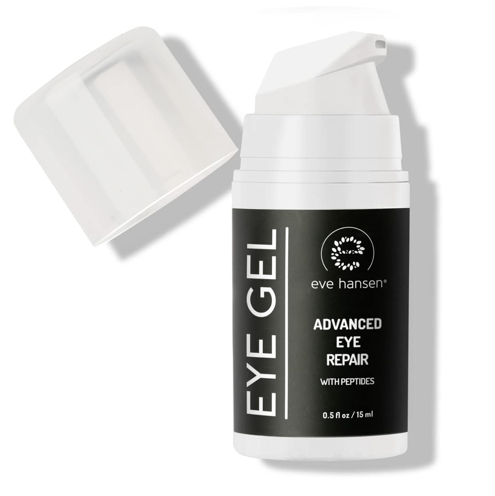 Eve Hansen Anti-Aging Eye Gel application demonstrates refreshing under-eye hydration.