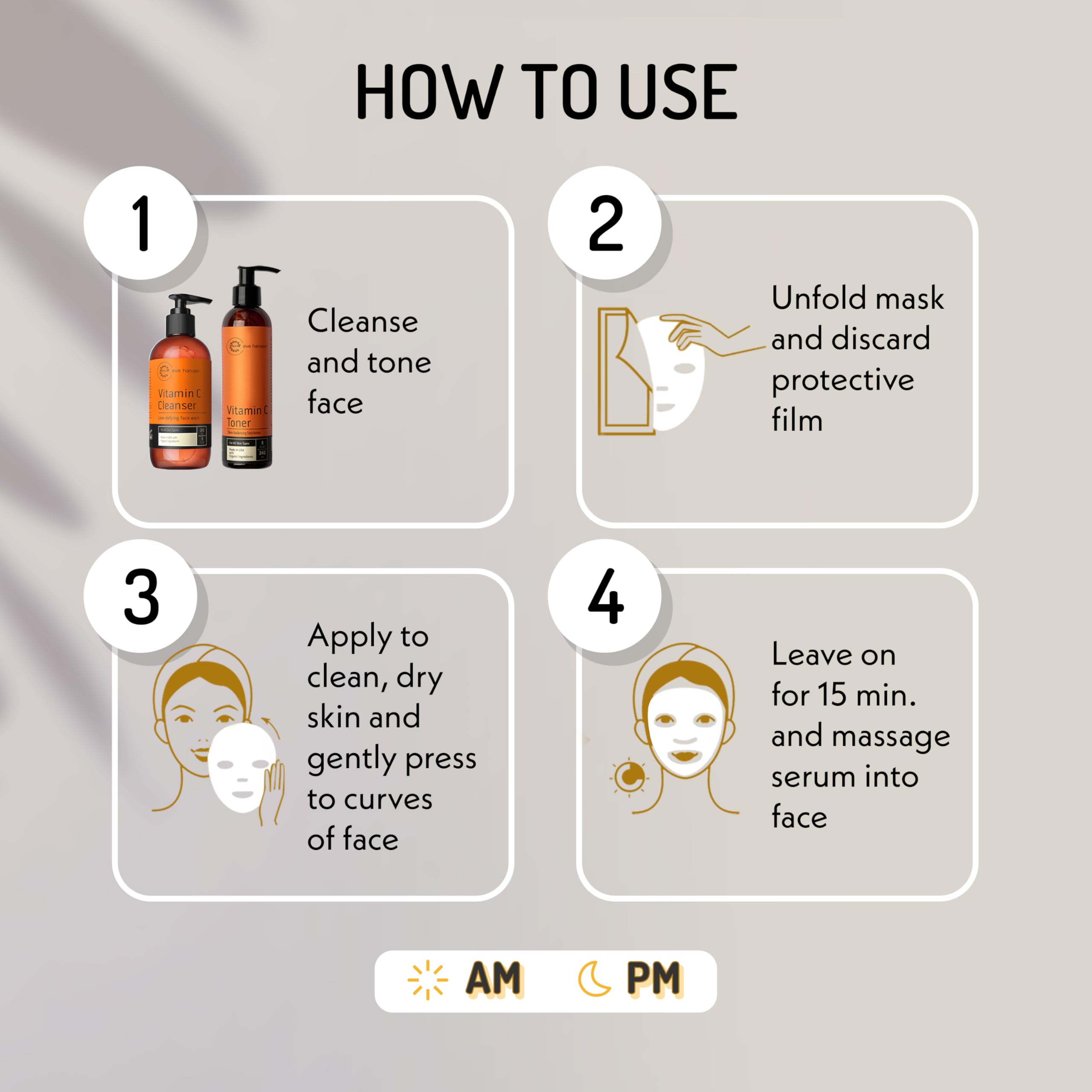 Eve Hansen sheet mask featuring blueberry extract for nourishment
