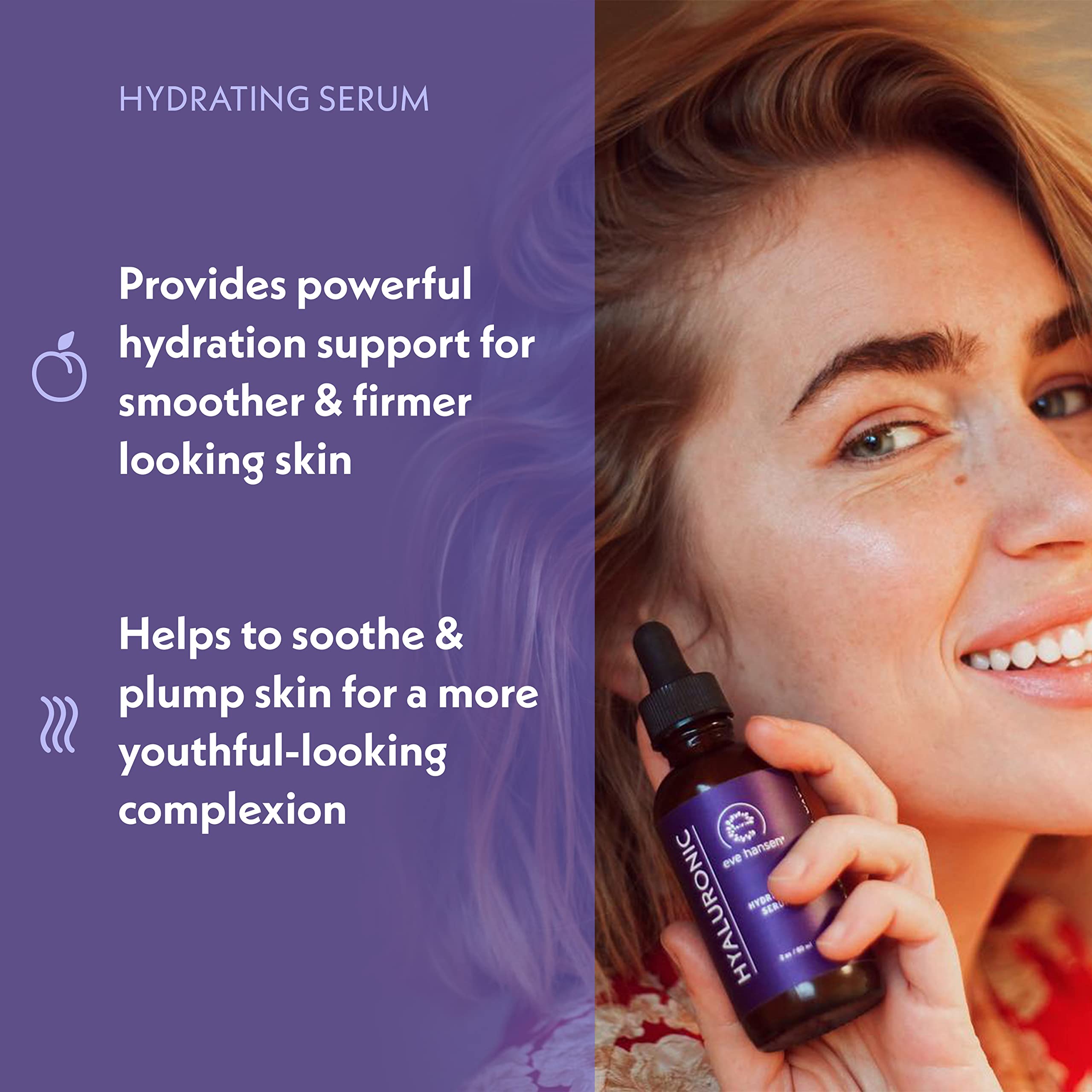 Eve Hansen serum application on hand demonstrates smooth absorption