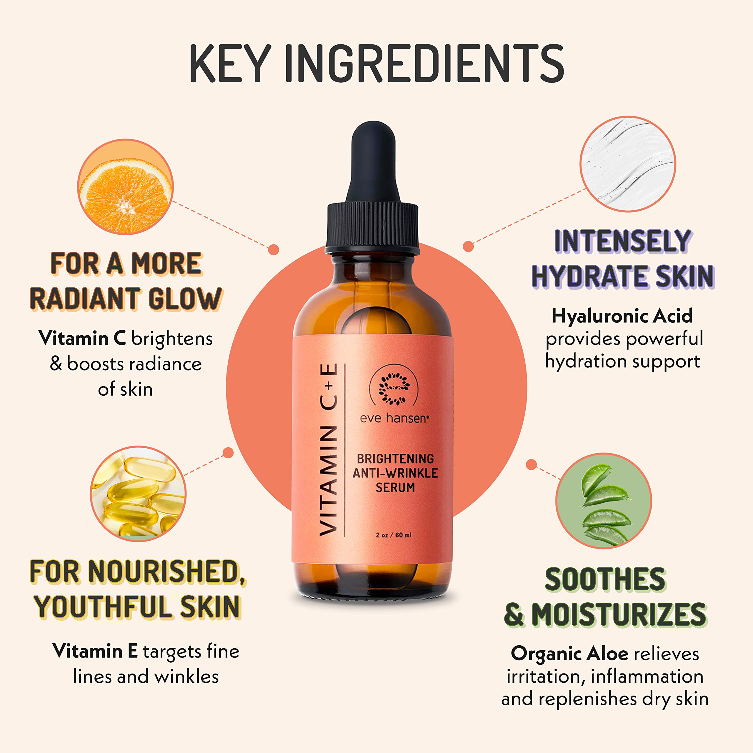 Eve Hansen Vitamin C Serum bottle pour demonstrates smooth application.