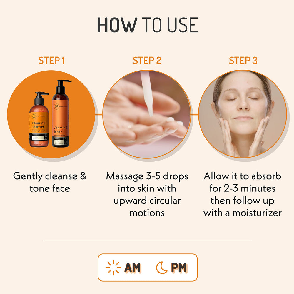 Eve Hansen Vitamin C Serum glow after application on skin.