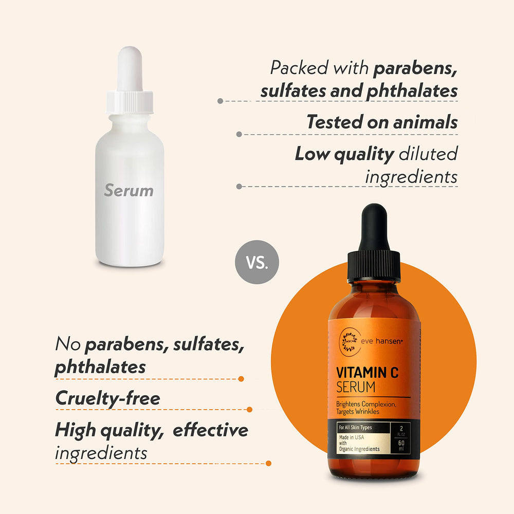 Eve Hansen Vitamin C Serum texture close-up reveals a silky, lightweight feel.