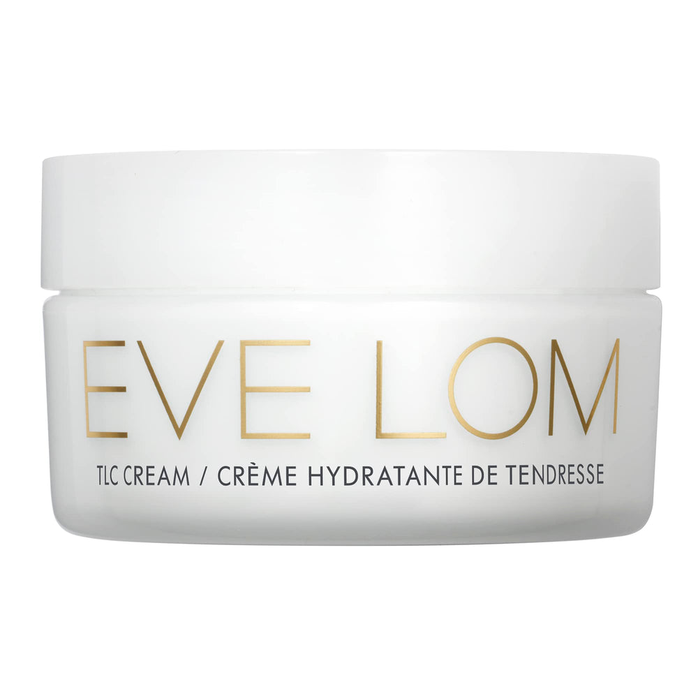 EVE LOM TLC Cream jar close-up highlighting hydration for dry skin
