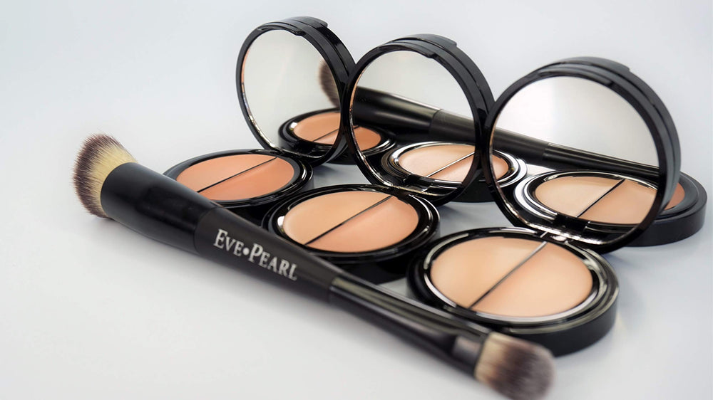 EVE PEARL Concealer covers tattoos and bruises with color correction.