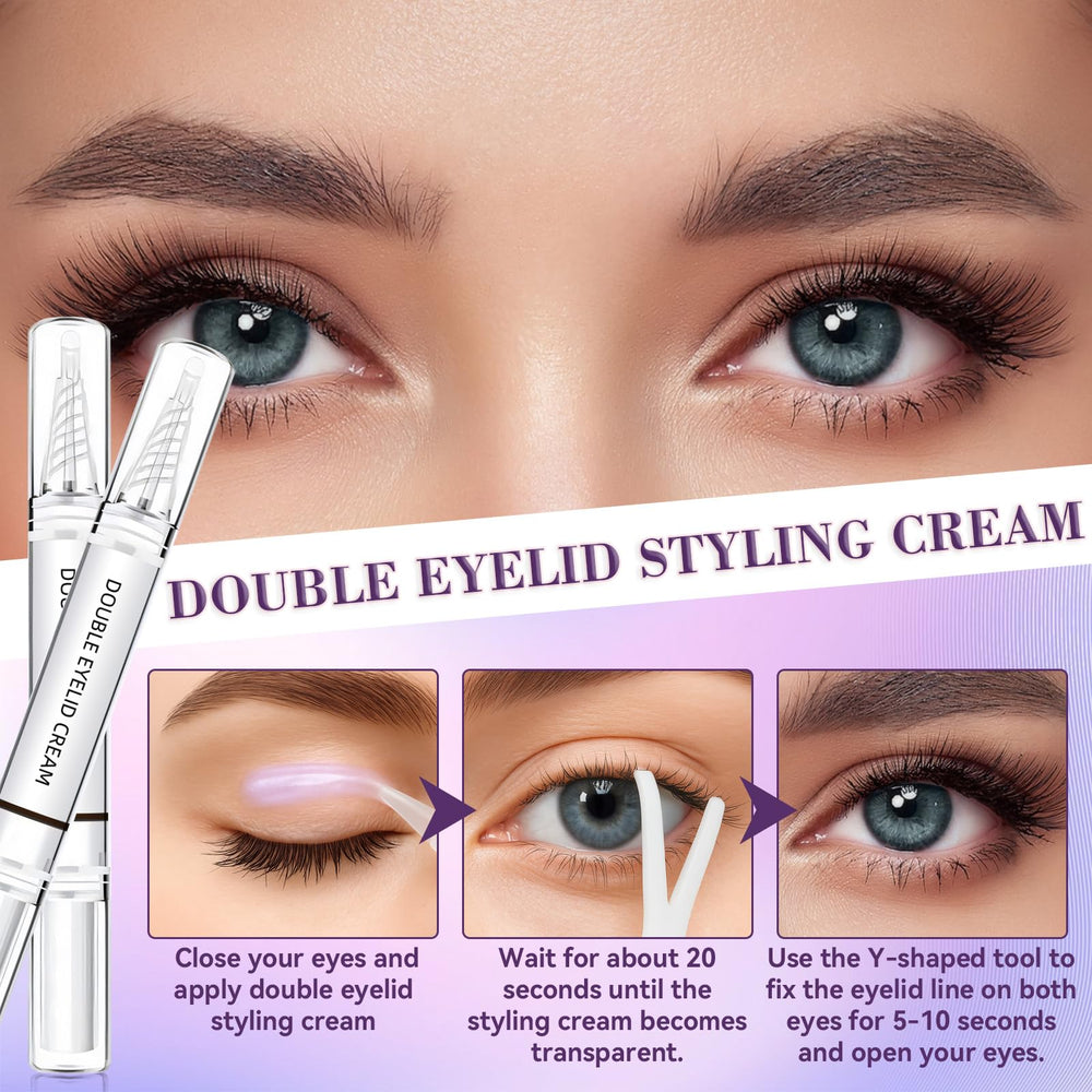 Eveellyn application kit with fork rods and tweezers for precise placement.