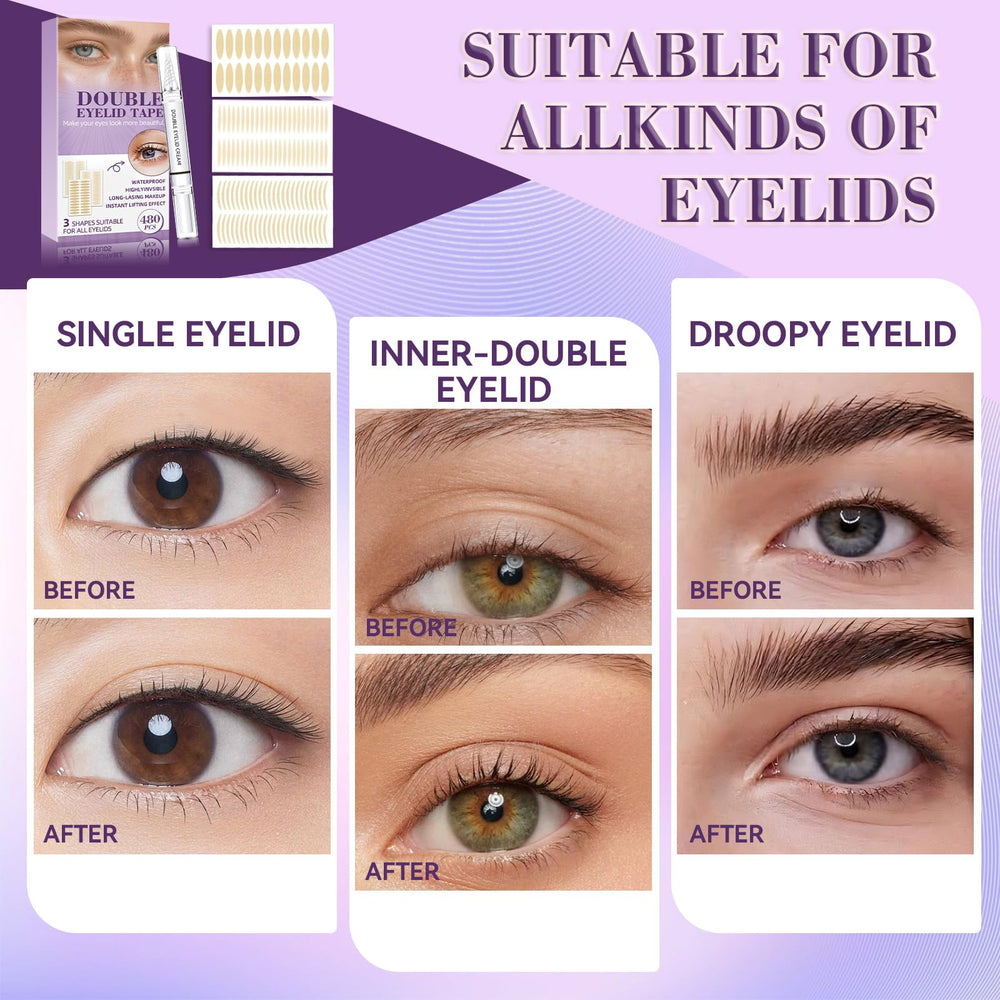Eveellyn hooded eyes enhancer tape for a brighter eye appearance.