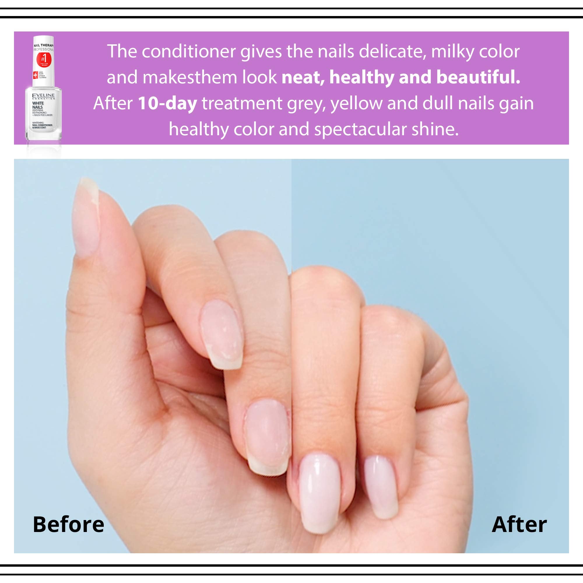 Eveline creates a delicate milky finish for neat nails.