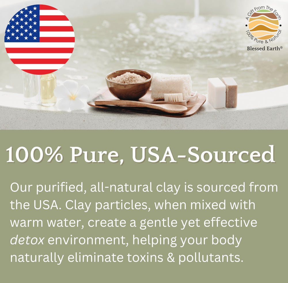 Evenbetternow Blessed Earth detox clay dissolving in warm water for a smooth bath