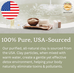 Evenbetternow Blessed Earth detox clay dissolving in warm water for a smooth bath