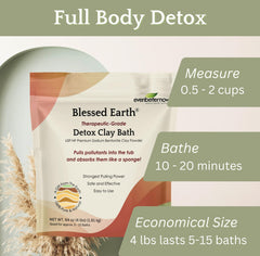 Evenbetternow Blessed Earth detox clay powder close-up showing natural minerals