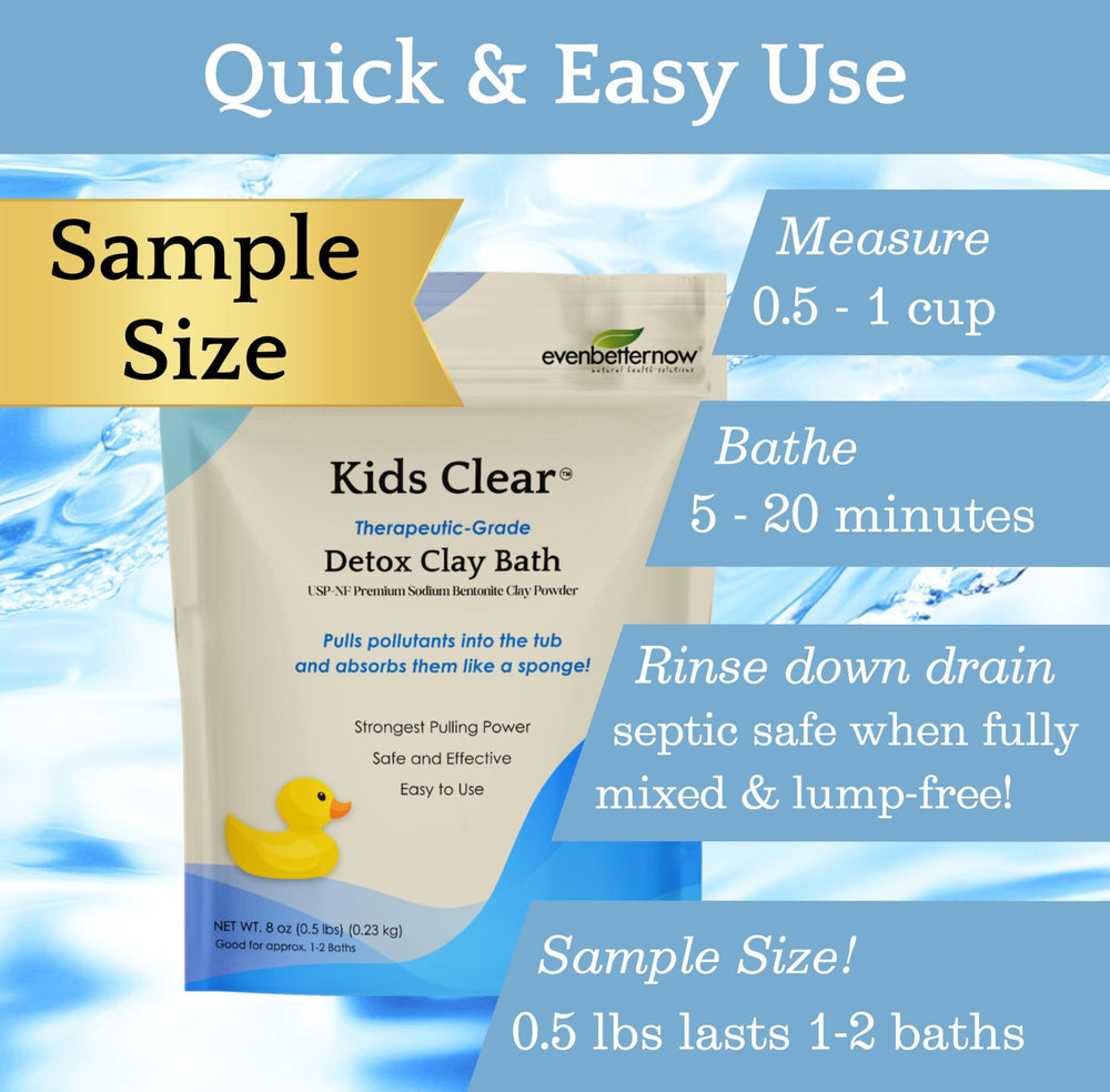 EvenbetterNow Kids Clear Detox Clay Bath dissolves easily with minimal clumping.
