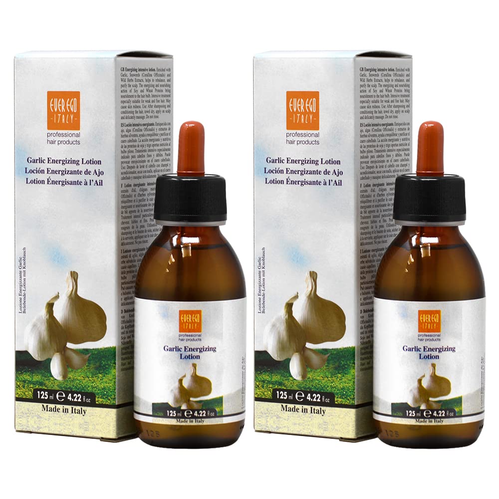 Ever Ego Impac Ego garlic energizing lotion bottle for scalp care and hair vitality.