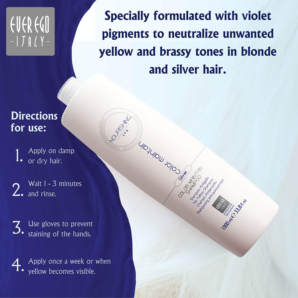 Ever Ego Italy Color Maintain Silver close-up with rich lather and hydration