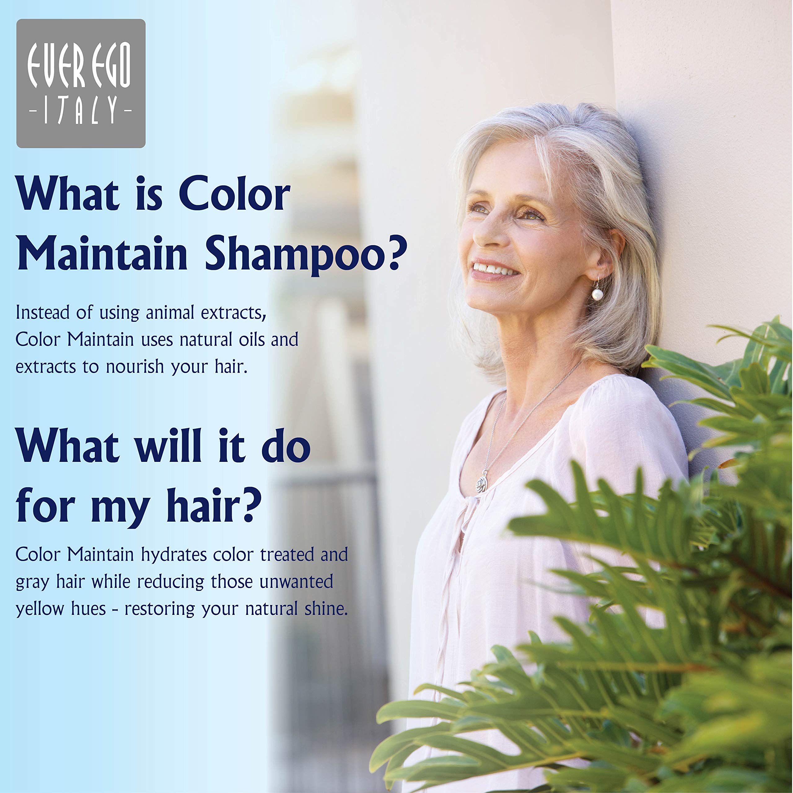 Ever Ego Italy Color Maintain Silver pouring shot showing neutralizing tones