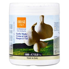 Ever Ego Italy Garlic Mask Treatment bottle highlighting energizing nourishment with horseradish extract for radiant skin