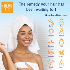 Ever Ego Italy garlic shampoo color-treated hair with revitalizing cleansing action.