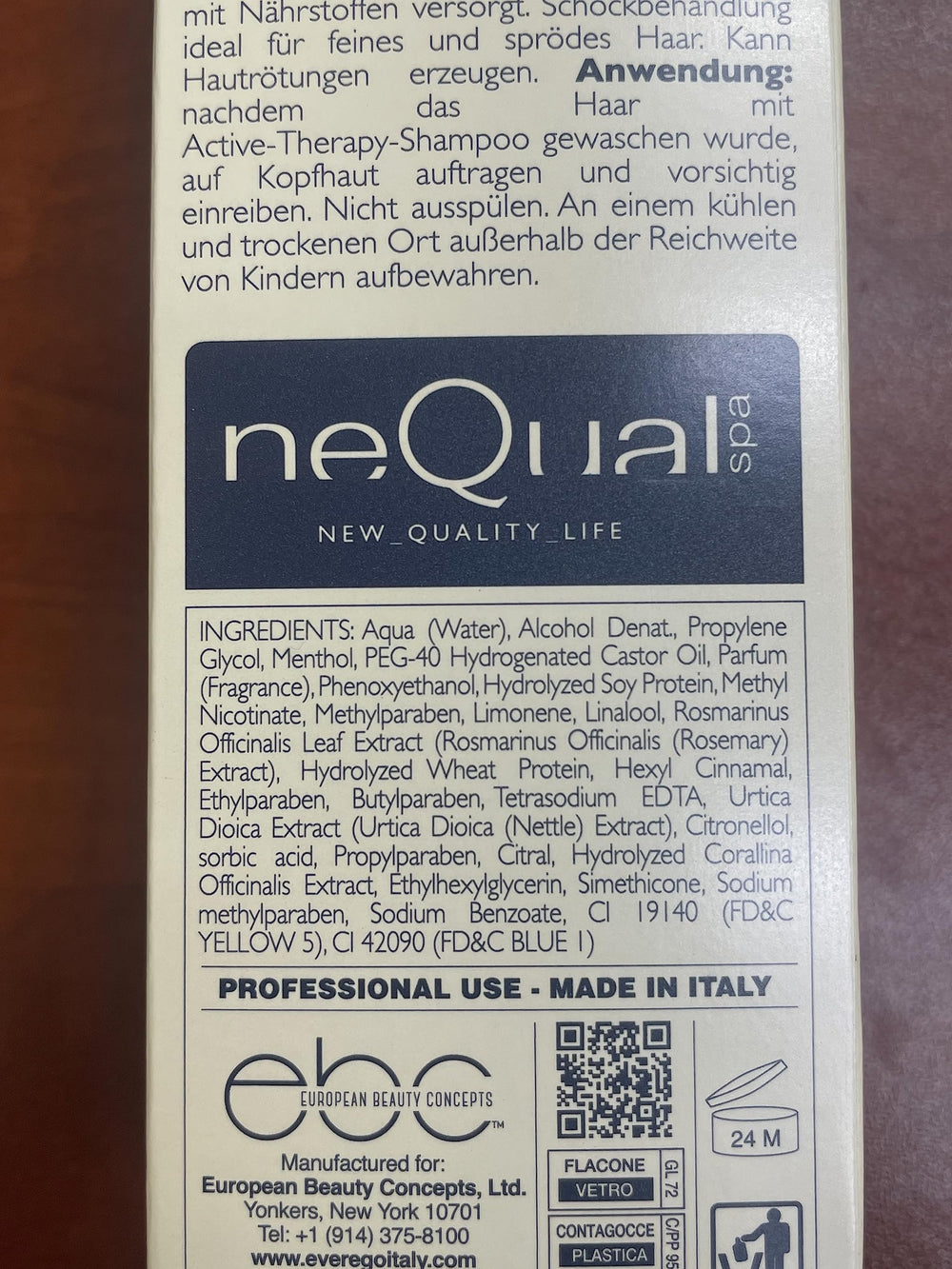 Ever Ego Nequal : application sur les mains pour une hydratation rapide.