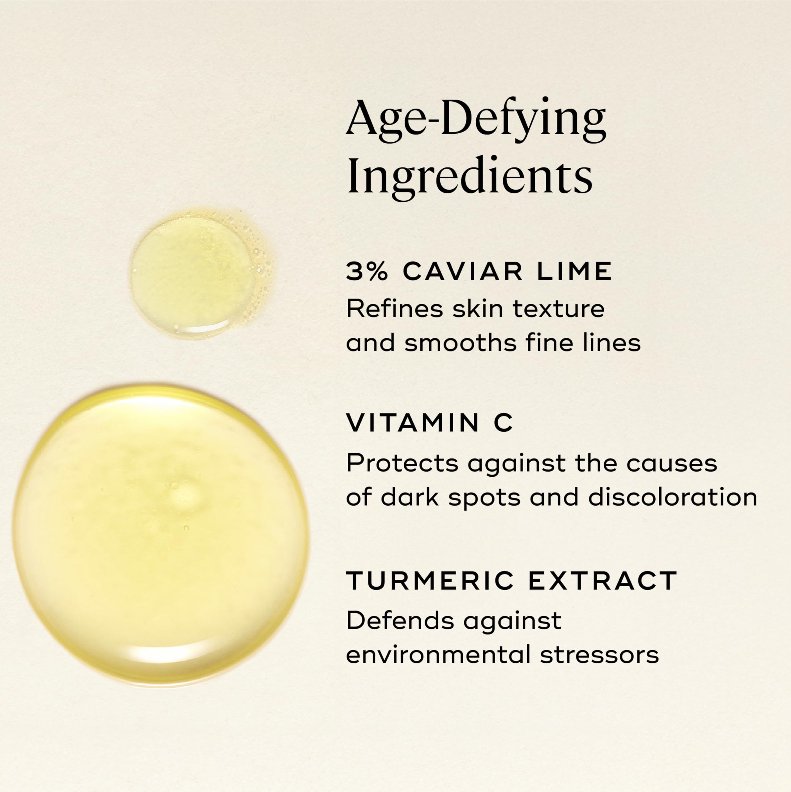 EVER Vitamin C Serum swatch highlighting brightening effect