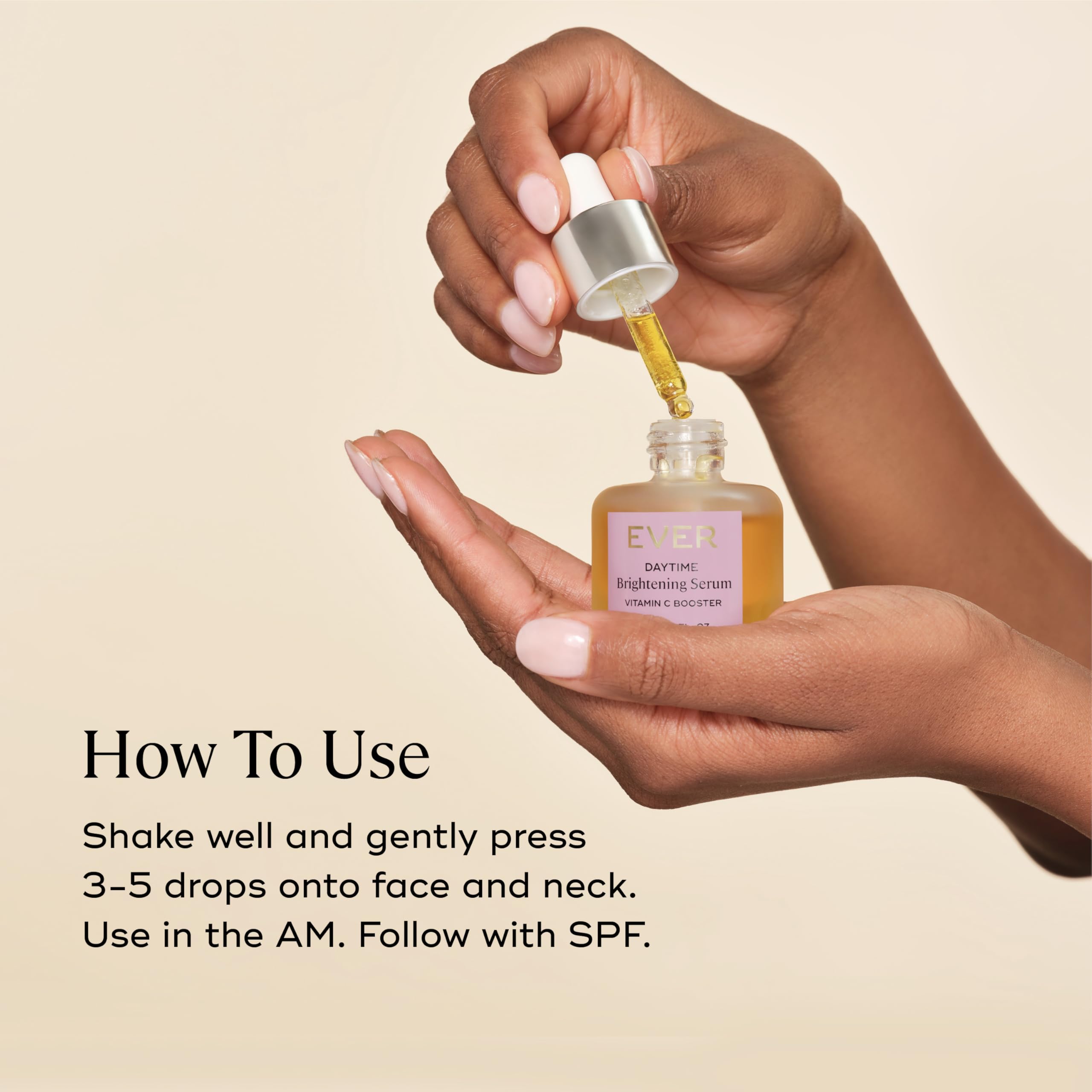 EVER Vitamin C Serum for daily use under moisturizer