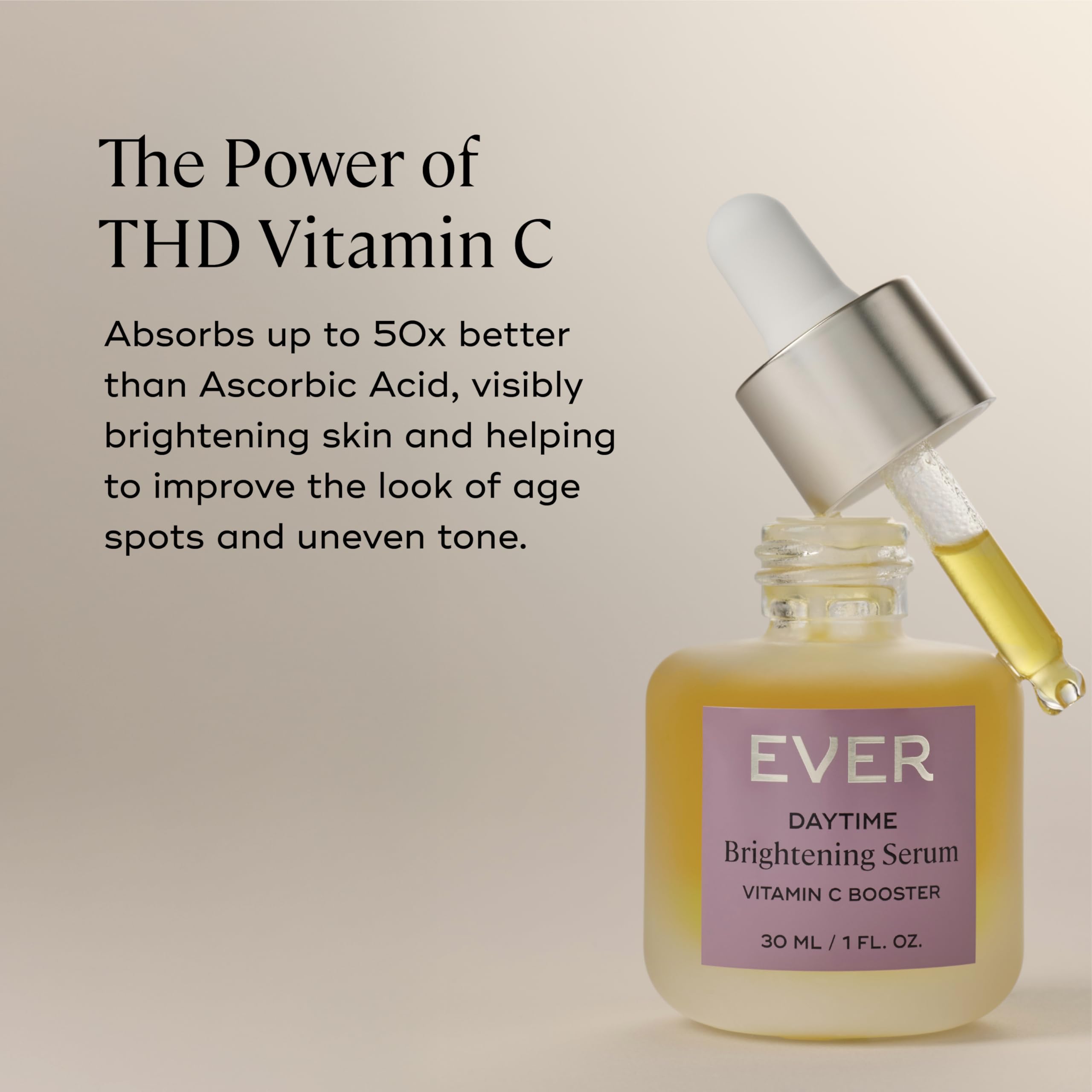 Packaging label detail of EVER Vitamin C Serum
