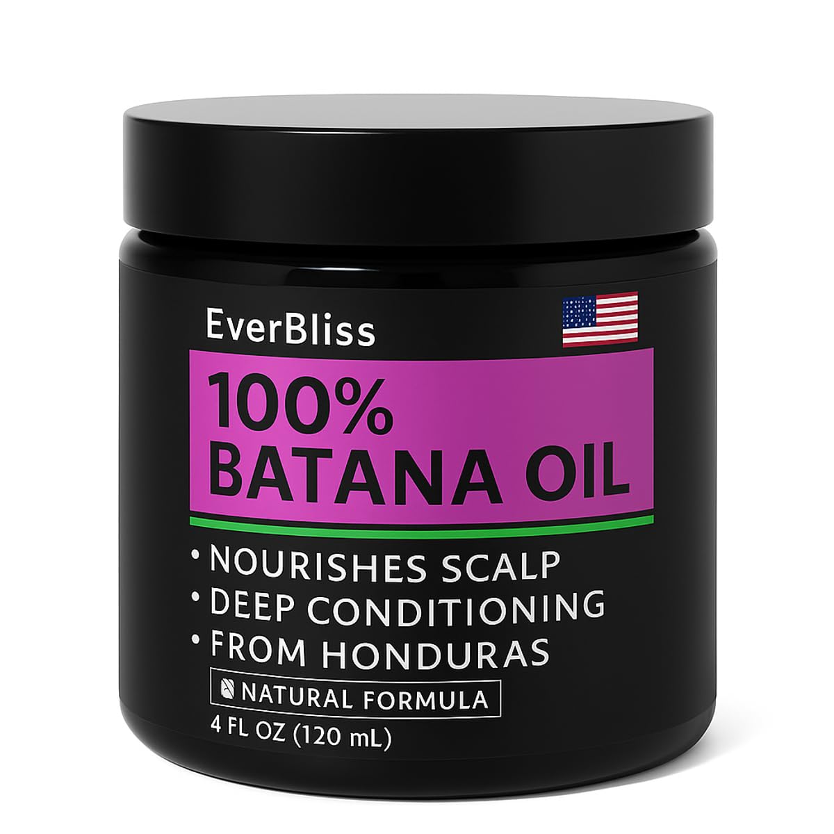 EverBliss Batana oil bottle ready for nourishing hair care and growth support.