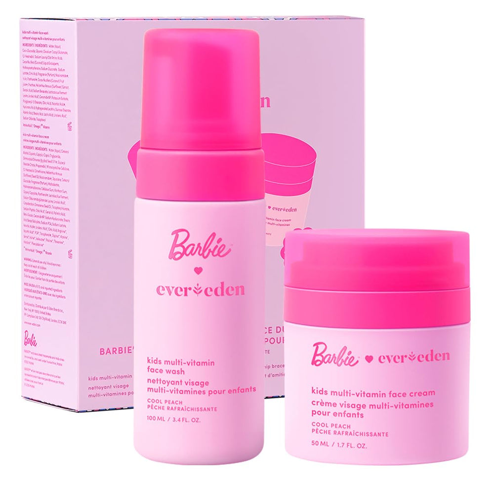 Evereden Barbie kids face wash bottle for gentle cleansing.