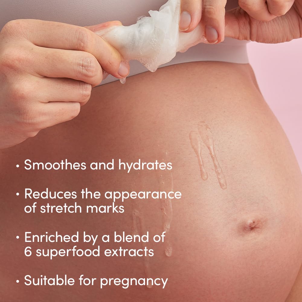 Evereden Belly Mask serum close-up showing hydrating formula for skin comfort.