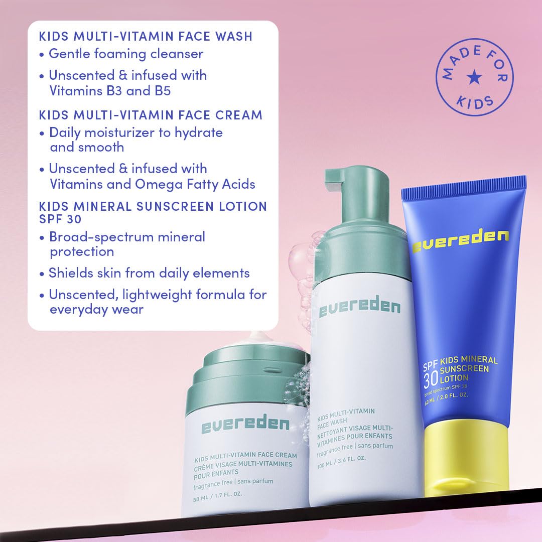 Evereden Daily 1-2-3 face cream texture, hydrating for delicate skin.