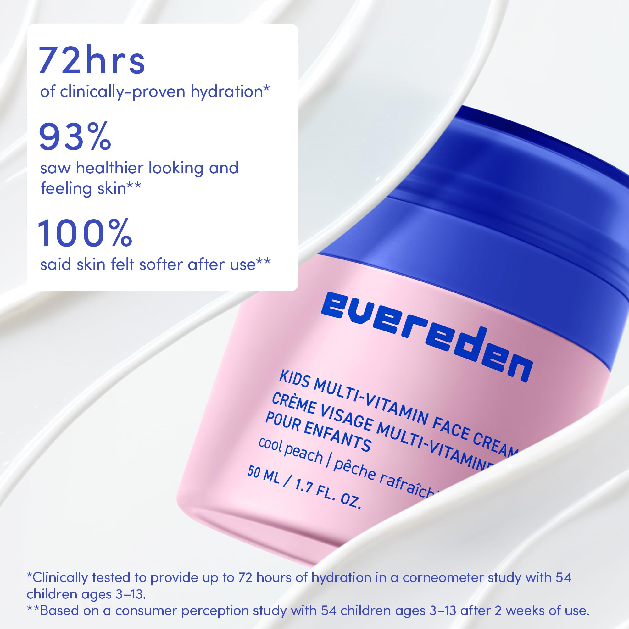 Non-nano zinc oxide illustration on Evereden sunscreen emphasizing mineral protection.