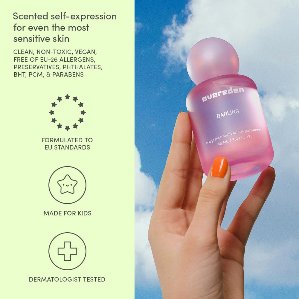 Evereden Darling vanilla-twist conveys sweet warmth ideal for daily freshness.