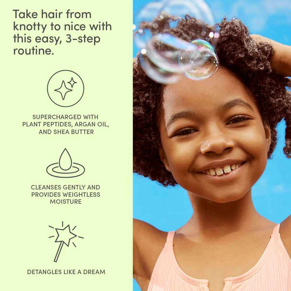 Evereden detangling brush for kids glides through knots gently.