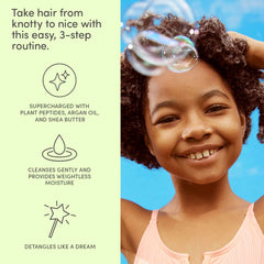 Evereden detangling brush for kids glides through knots gently.