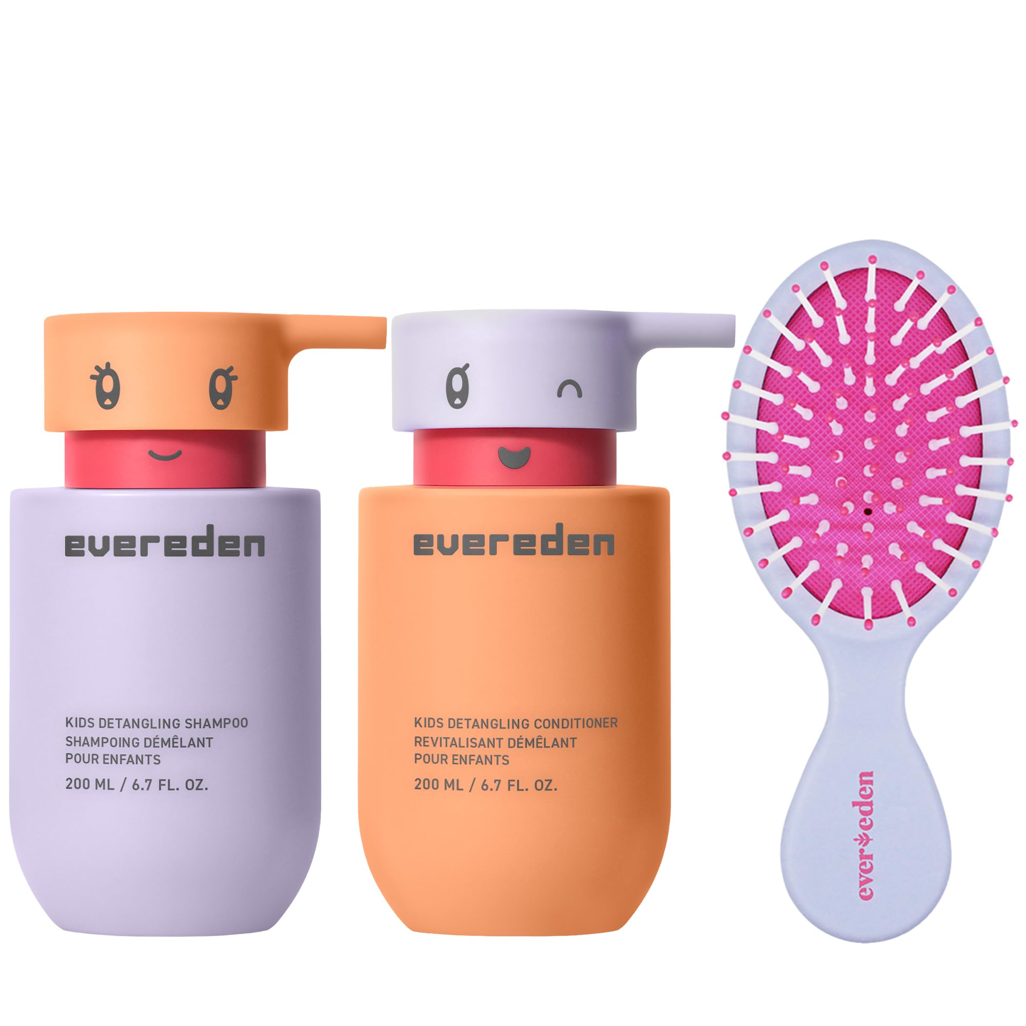 Evereden Happy Hair Duo shampoo bottle shown for gentle detangling and moisture
