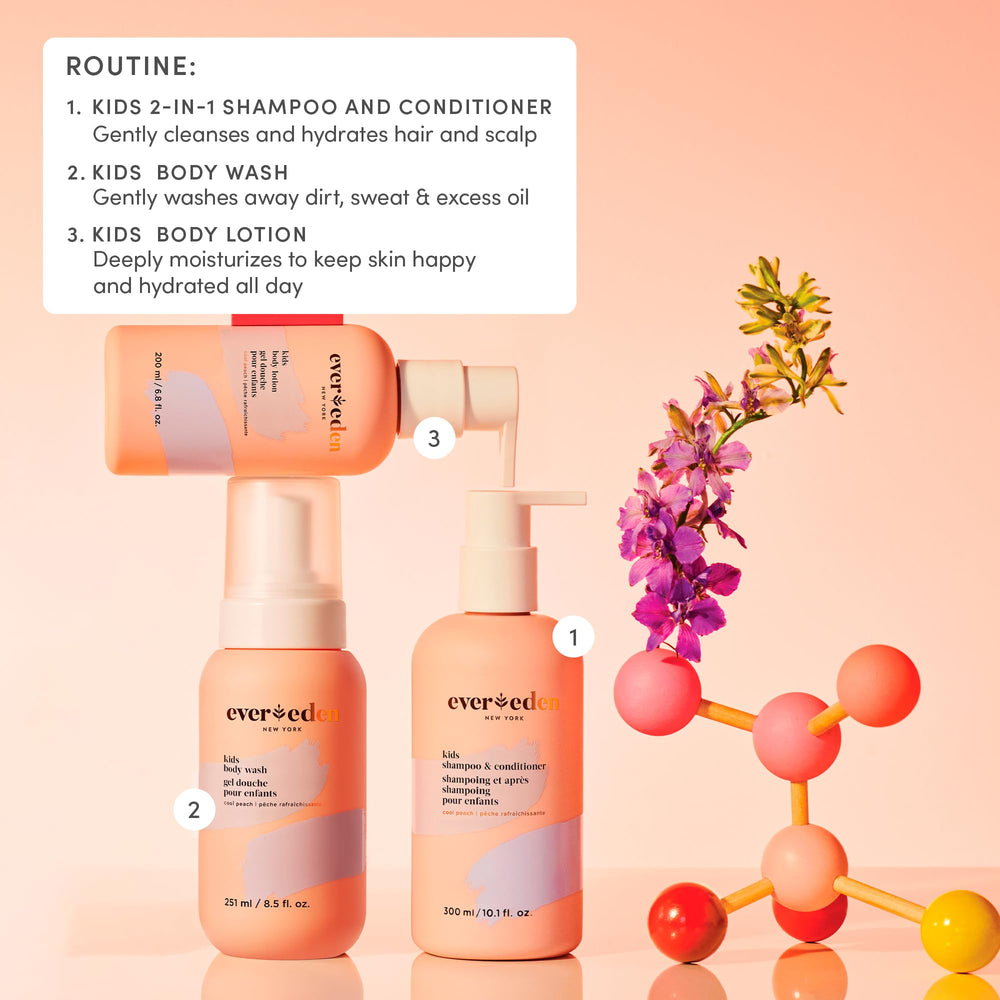 Evereden Kids 2-in-1 Cool Peach conditioner for detangling and softness