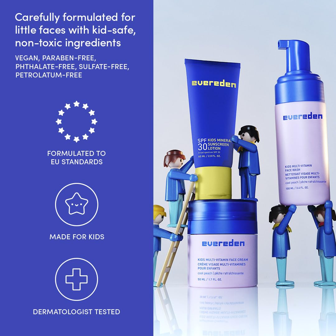 Evereden Kids Bundle Packaging featuring clean, vegan skincare for kids.