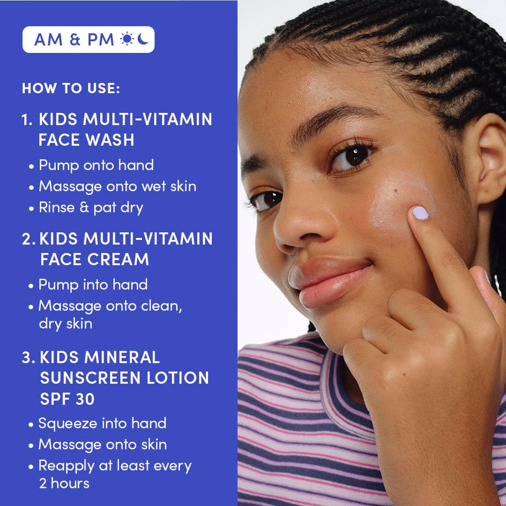 Evereden Kids Clean ingredients vegan logo highlights safe formulation.