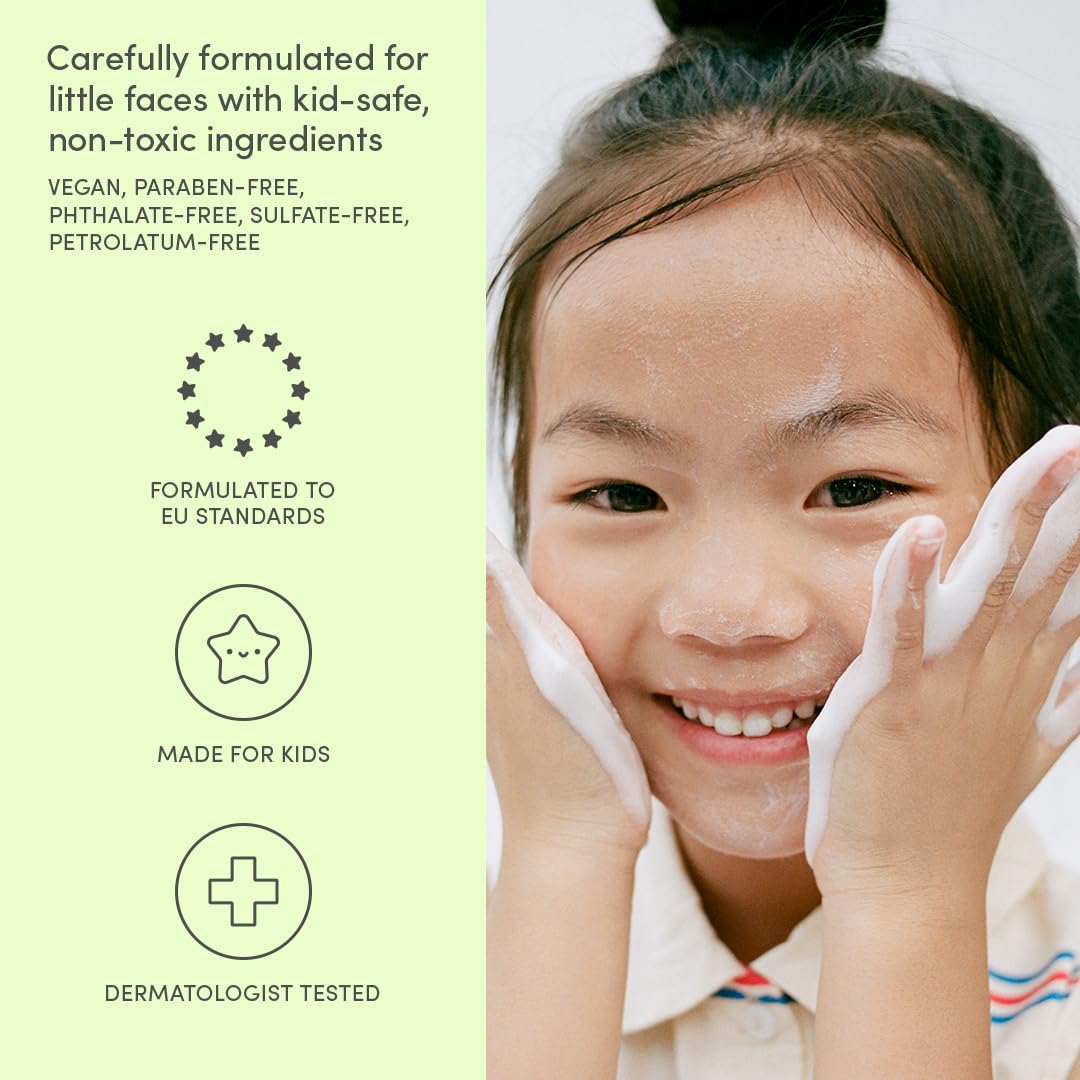 Evereden Kids Cloud Face Wash made in USA with vegan ingredients.