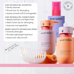Evereden Detangling Spray for Kids eases knots and frizz during styling.
