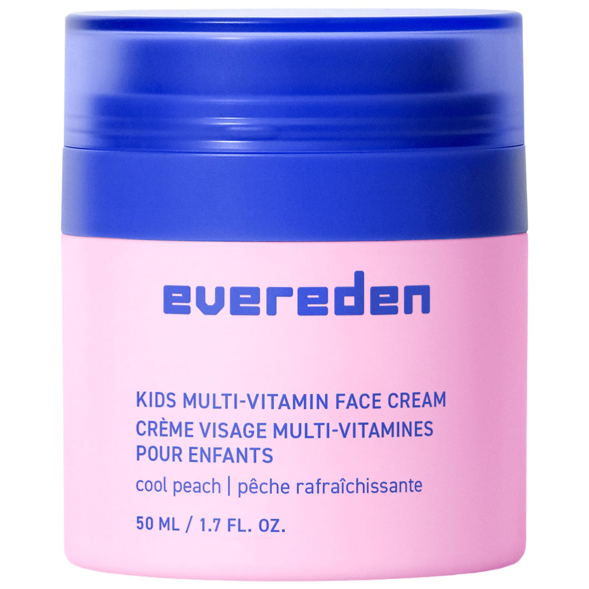Evereden Kids Face Cream Cool Peach jar for gentle hydration and a soft scent.