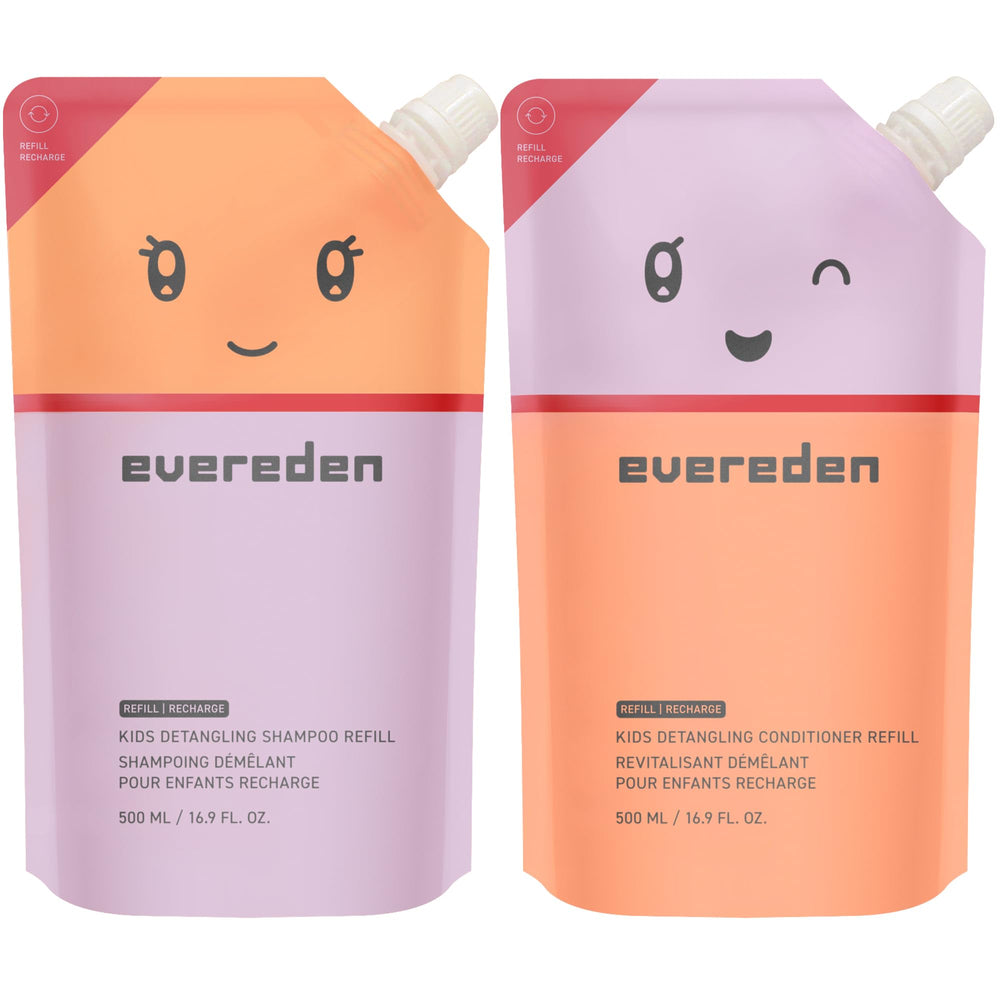 Evereden Kids Detangling Shampoo bottle offers silky slip for easier detangling.