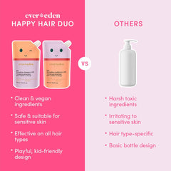 Evereden Kids Leave-In Conditioner bottle provides hydrating slip for smoother combing.