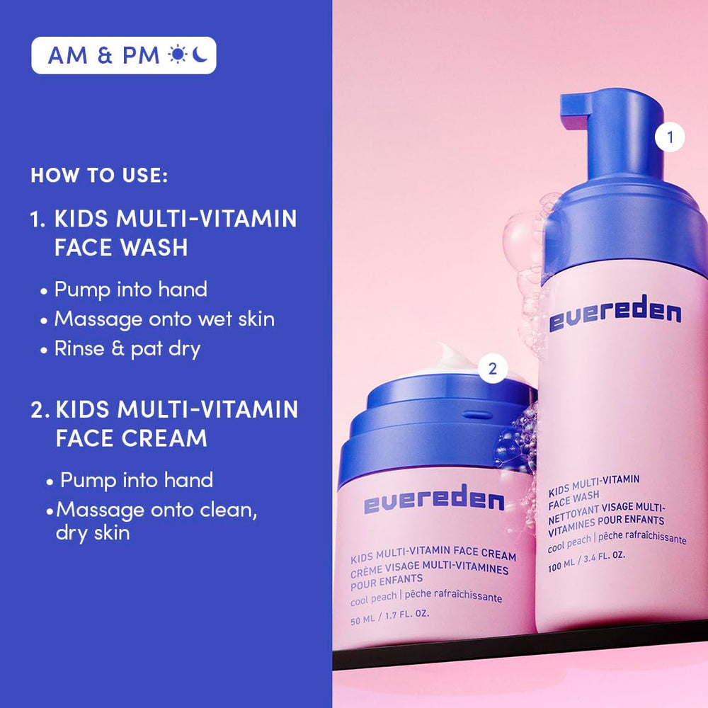 Daily routine setup with Evereden Kids Happy Face Duo on shelf