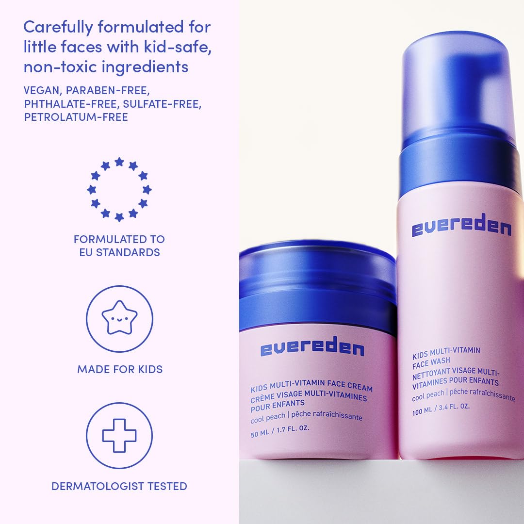 Child applying Evereden wash during a morning routine