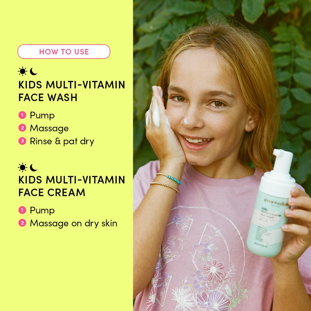 Evereden Kids Happy Face Duo Melon Juice Face Cream provides daily moisturization.