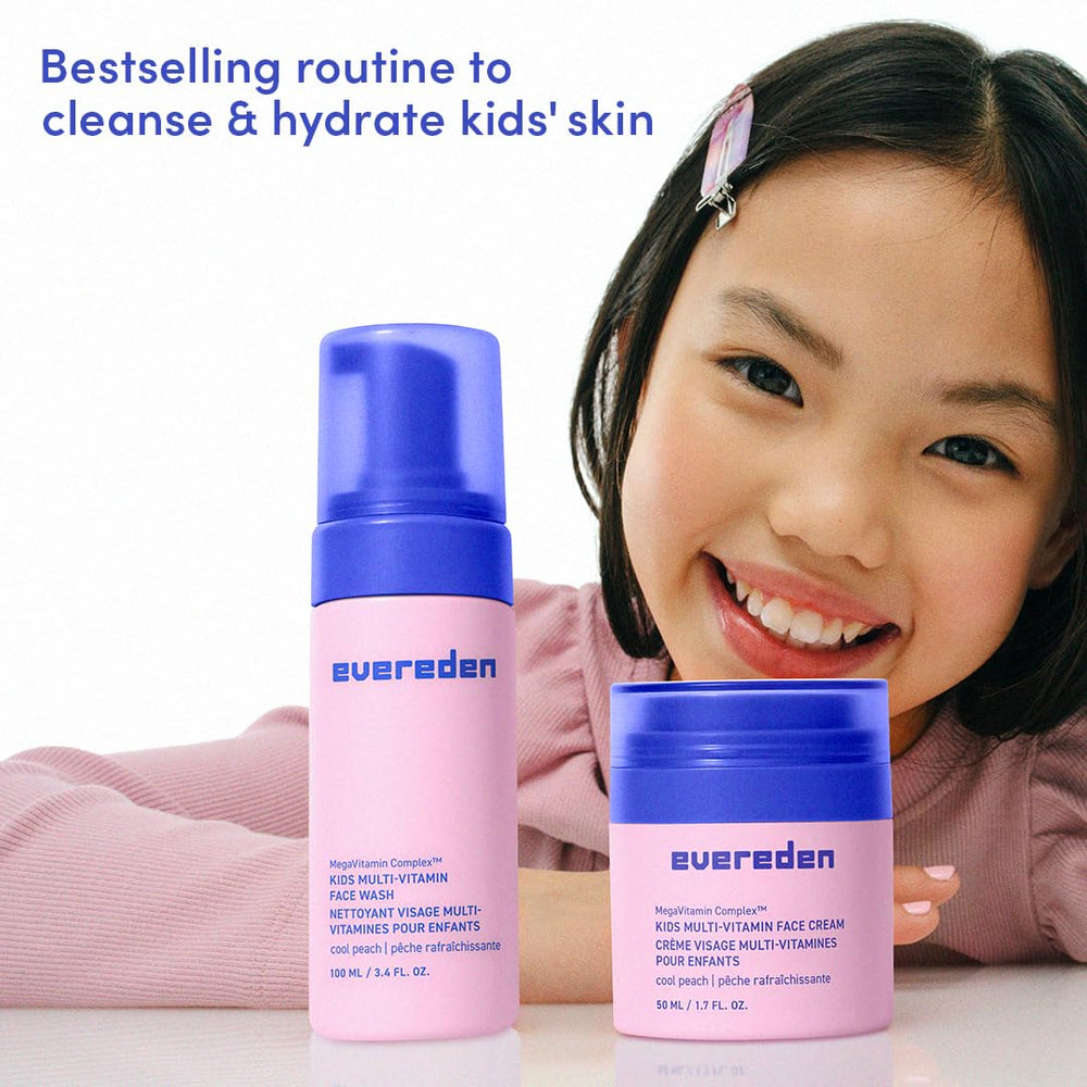 Evereden Kids Happy Face Duo in bathroom routine setting.