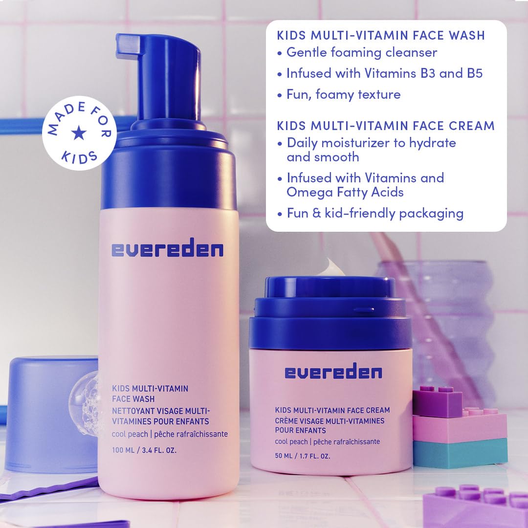Evereden Kids Happy Face Duo sensitive-friendly packaging and formula.